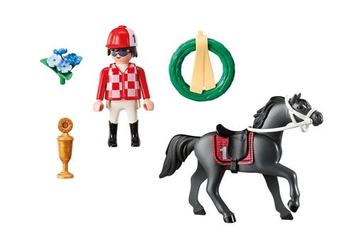 PLAYMOBIL - JOCKEY CON CABALLO