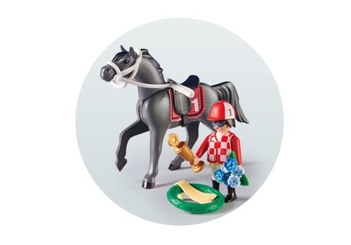 PLAYMOBIL - JOCKEY CON CABALLO