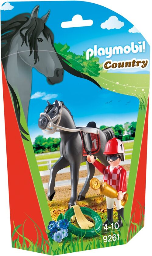 PLAYMOBIL - JOCKEY CON CABALLO