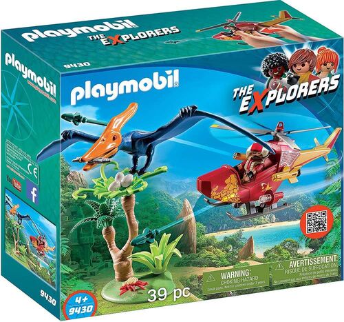 PLAYMOBIL - HELICPTERO CON PTEROSAURIO