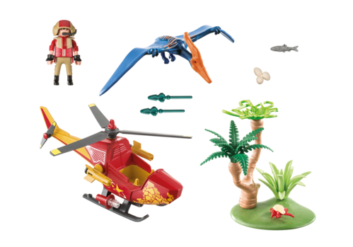 PLAYMOBIL - HELICPTERO CON PTEROSAURIO