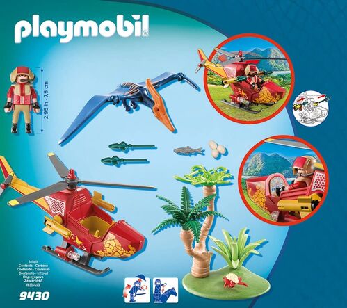 PLAYMOBIL - HELICPTERO CON PTEROSAURIO