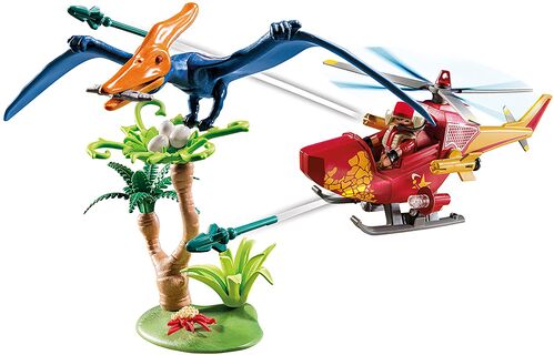 PLAYMOBIL - HELICPTERO CON PTEROSAURIO