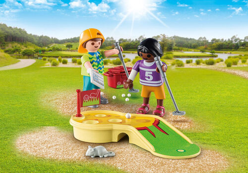 PLAYMOBIL - NIOS JUGANDO A MINIGOLF