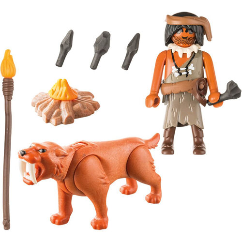 PLAYMOBIL - NEANDERTAL CON TIGRE DIENTES DE SABLE