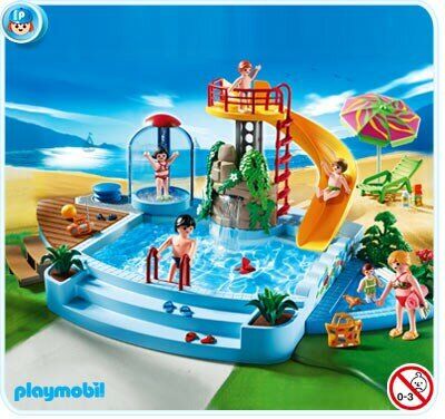 PLAYMOBIL - PISCINA CON TOBOGN