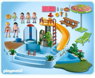 PLAYMOBIL - PISCINA CON TOBOGN