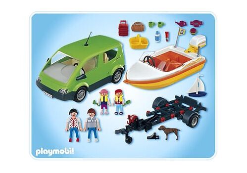 PLAYMOBIL - COCHE FAMILIAR CON LANCHA