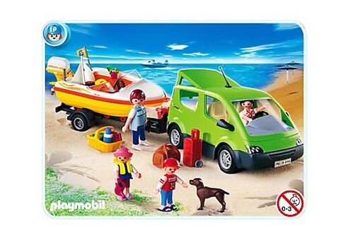 PLAYMOBIL - COCHE FAMILIAR CON LANCHA