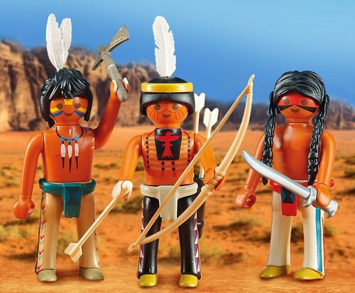 PLAYMOBIL - GUERREROS INDIOS SIOUX