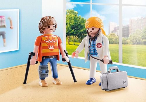 PLAYMOBIL - DUO PACK DOCTORA Y PACIENTE