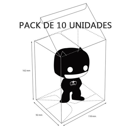 Pack 10 Fundas Protectoras para Figuras Funko Pop! 16,2cm x 11,8cm x 5cm