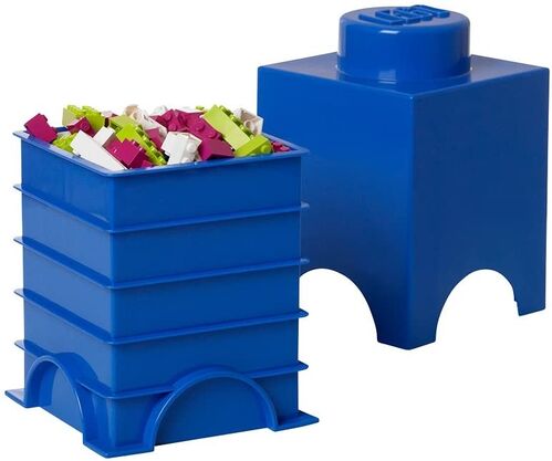 CAJA DE ALMACENAMIENTO LEGO - BRICK DE UN ENCAJE AZUL