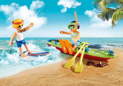 PLAYMOBIL - COCHE DE PLAYA CON CANOA