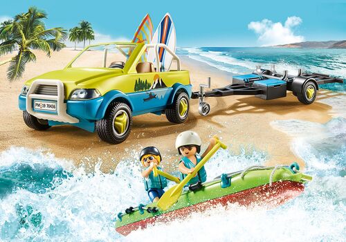 PLAYMOBIL - COCHE DE PLAYA CON CANOA