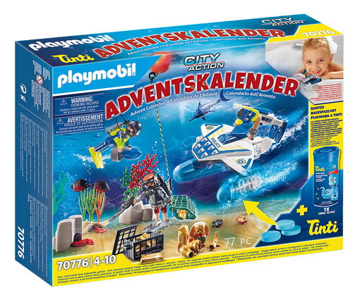 PLAYMOBIL - CALENDARIO DE ADVIENTO MISIN POLICIAL DE BUCEO DIVERSIN EN EL BAO