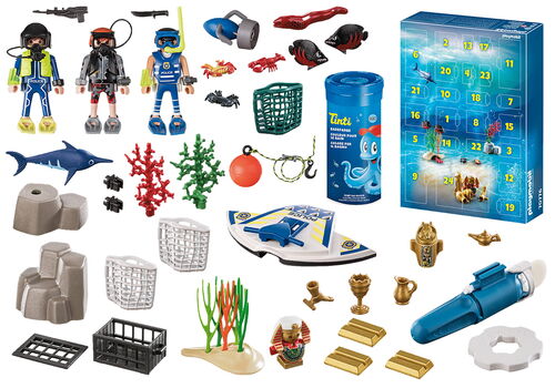 PLAYMOBIL - CALENDARIO DE ADVIENTO MISIN POLICIAL DE BUCEO DIVERSIN EN EL BAO