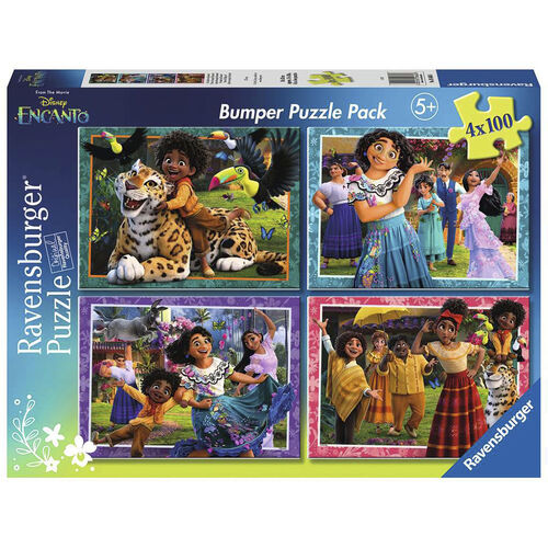 RAVENSBURGER - PUZLE DISNEY ENCANTO: REVIVE LA MAGIA DE ENCANTO! 4 x 100 PIEZAS