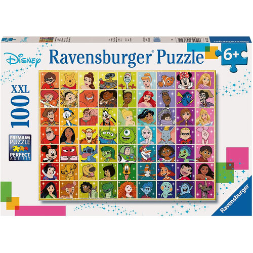 RAVENSBURGER - PUZLE TODOS LOS COLORES DE DISNEY 100 PIEZAS XXL