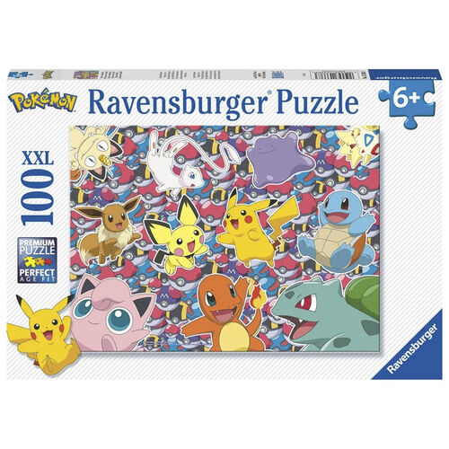 RAVENSBURGER - PUZLE POKMON: LISTOS PARA LA BATALLA! 100 PIEZAS XXL