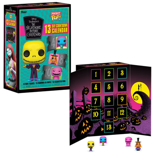 FUNKO POCKET POP! PESADILLA ANTES DE NAVIDAD - CALENDARIO DE ADVIENTO 13 DAYS BLACKLIGHT