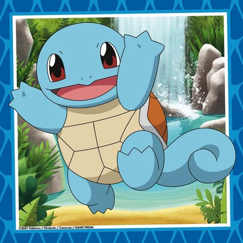 Ravensburger Puzle Pokémon: Charmander, Bulbasaur y Squirtle 3 x 49 piezas