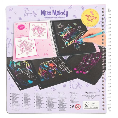 MISS MELODY - CUADERNO MAGIC SCRATCH