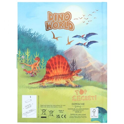 DINO WORLD - DIARIO CON CDIGO SECRETO Y SONIDO