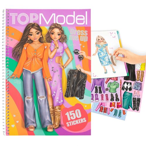 TOP MODEL - CUADERNO DE PEGATINAS DRESS ME UP DE VESTIDOS CUT OUT