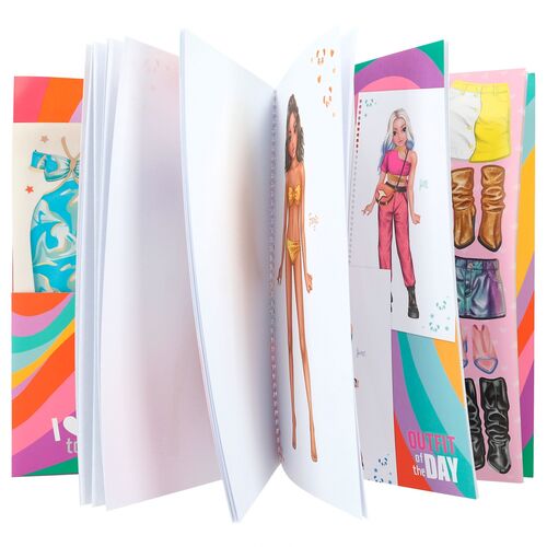 TOP MODEL - CUADERNO DE PEGATINAS DRESS ME UP DE VESTIDOS CUT OUT