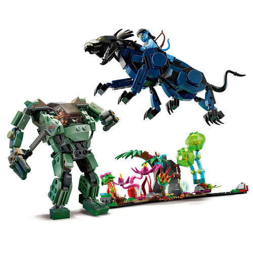 LEGO AVATAR - NEYTIRI Y THANATOR VS QUARITH CON ARMADURA AMP