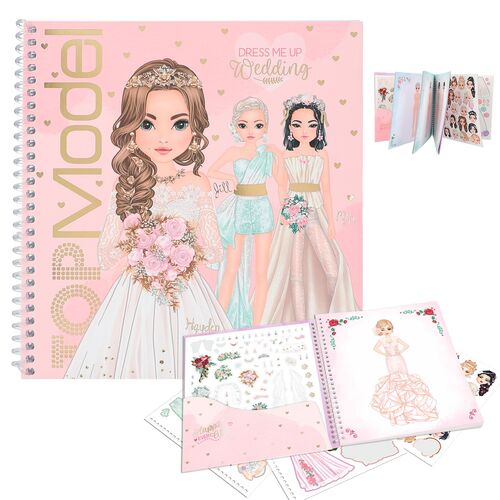 TOP MODEL - CUADERNO DE PEGATINAS DRESS ME UP WEDDING