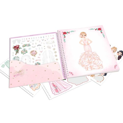 TOP MODEL - CUADERNO DE PEGATINAS DRESS ME UP WEDDING