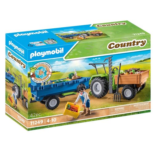 PLAYMOBIL - TRACTOR CON REMOLQUE