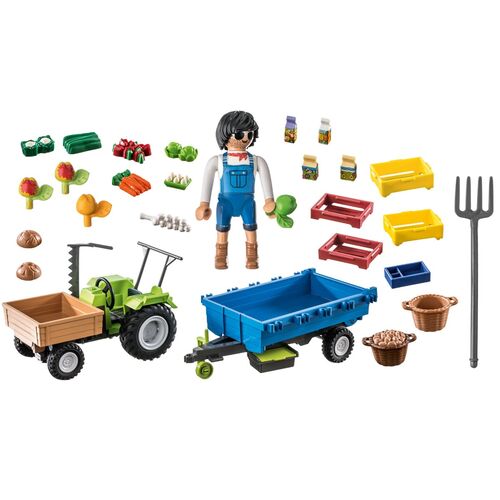 PLAYMOBIL - TRACTOR CON REMOLQUE