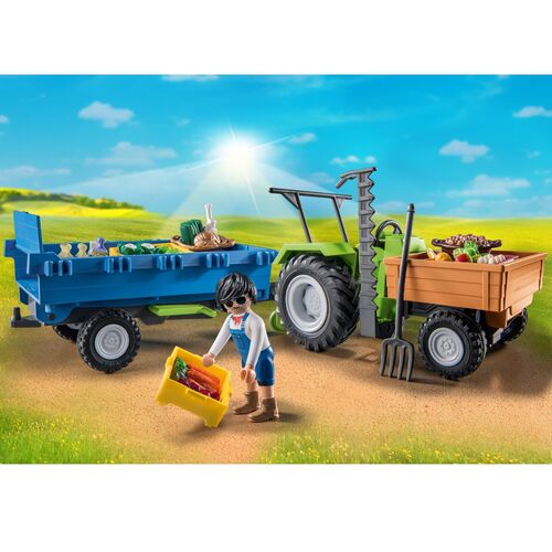 PLAYMOBIL - TRACTOR CON REMOLQUE