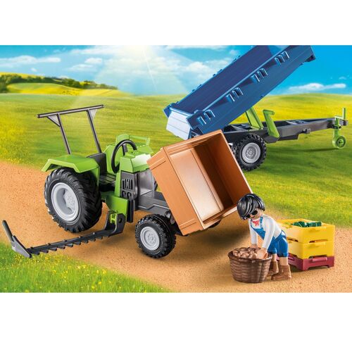 PLAYMOBIL - TRACTOR CON REMOLQUE