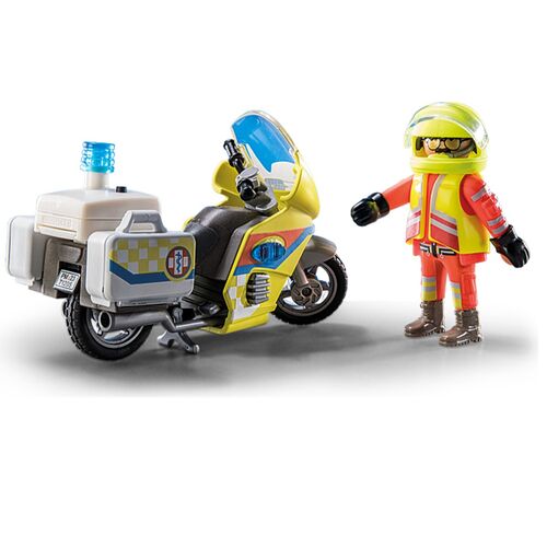 PLAYMOBIL - MOTO DE EMERGENCIAS CON LUZ INTERMITENTE