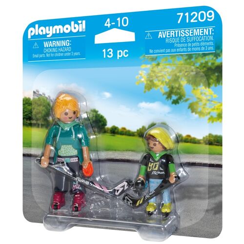 PLAYMOBIL - DUO PACK HOCKEY SOBRE PATINES