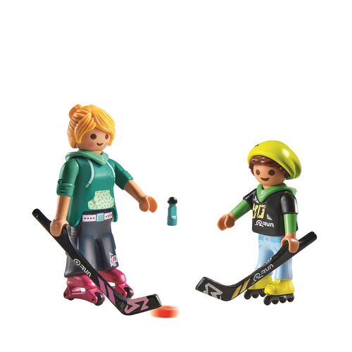 PLAYMOBIL - DUO PACK HOCKEY SOBRE PATINES