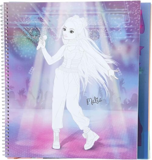 TOP MODEL - CUADERNO PARA COLOREAR CON PEGATINAS POPSTAR