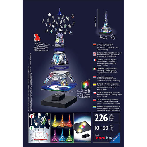 RAVENSBURGER - PUZLE 3D TORRE EIFFEL DISNEY DE NOCHE 216 PIEZAS