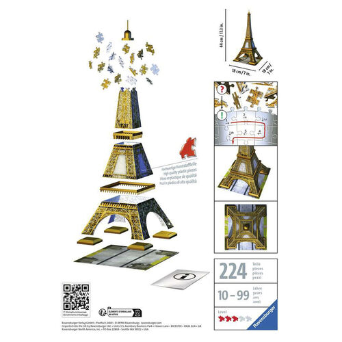 RAVENSBURGER - PUZLE 3D LA TORRE EIFFEL 216 PIEZAS