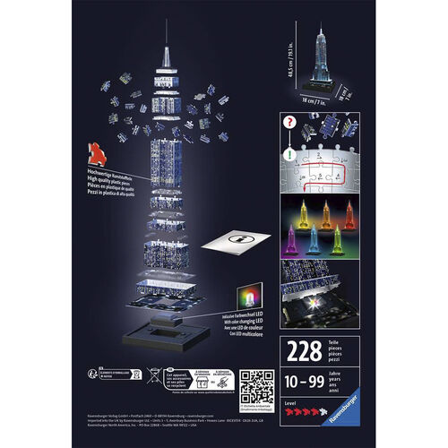 RAVENSBURGER - PUZLE 3D EMPIRE STATE BUILDING DE NOCHE 216 PIEZAS