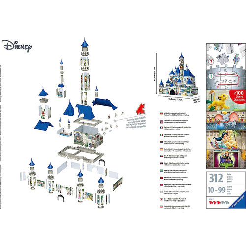 RAVENSBURGER - PUZLE 3D CASTILLO DE DISNEY 312 PIEZAS