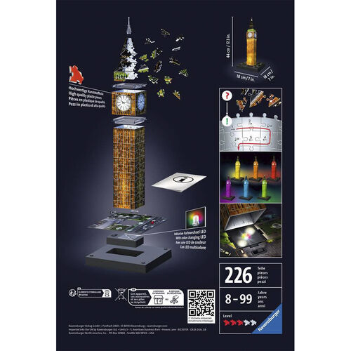 RAVENSBURGER - PUZLE 3D BIG BEN DE NOCHE 216 PIEZAS