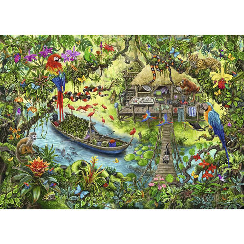 RAVENSBURGER ESCAPE PUZZLE KIDS - EXPEDICIN EN LA JUNGLA 368 PIEZAS