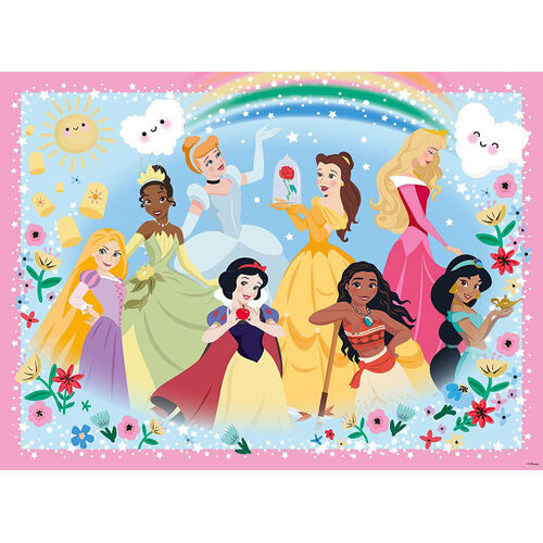 RAVENSBURGER - PUZLE PRINCESAS DISNEY CON PURPURINA 100 PIEZAS XXL