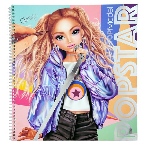 TOP MODEL - CUADERNO PARA COLOREAR CON PEGATINAS POPSTAR