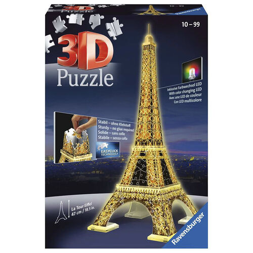 RAVENSBURGER - PUZLE 3D TORRE EIFFEL DE NOCHE 216 PIEZAS